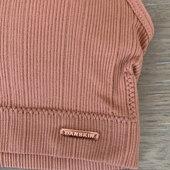 Danskin ribbed bralette size L, removable pads. NWOT. Cinnamon color. - Picture 2 of 6